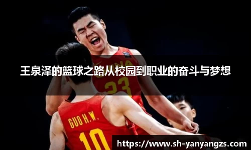王泉泽的篮球之路从校园到职业的奋斗与梦想